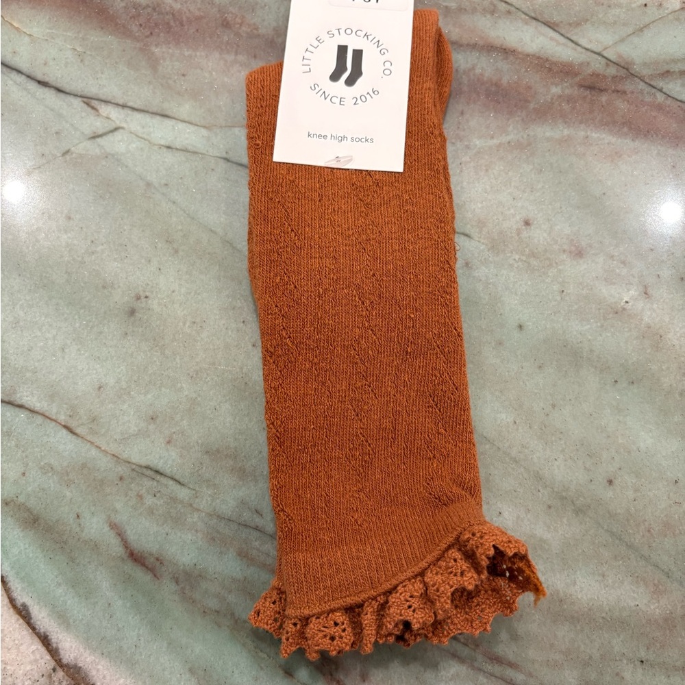 Little Stocking Co. Orange Knee High Socks